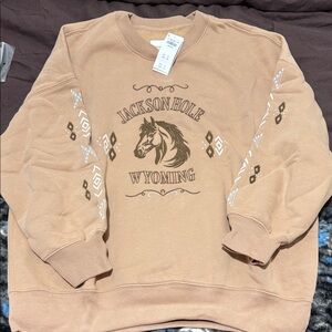 Abercrombie & Fitch Tan Crewneck Sweater